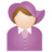 miss purple hat Icon